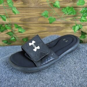 Under‎ Armour Men's Slide Black Synthetic Size 8 Medium Used 2025